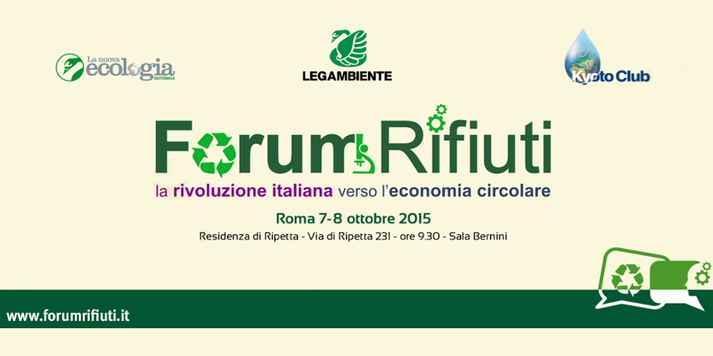 Legambiente's tweet photo. Domani si apre il 2° #ForumRifiuti: l'Italia verso l'economia circolare
Diretta streaming su http://t.co/jBXvPQVKXK http://t.co/P2zSNZf1vO