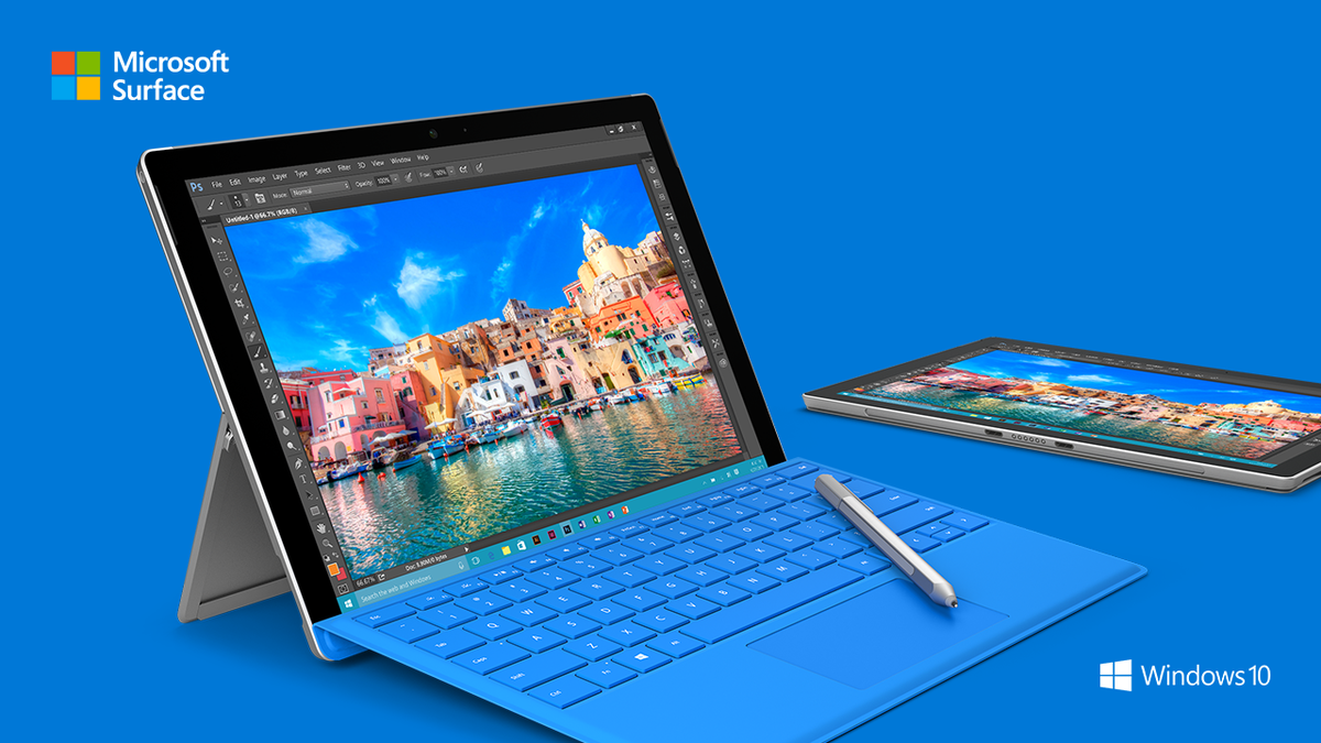 surface's tweet image. Introducing #SurfacePro4, the new tablet that can replace your laptop.