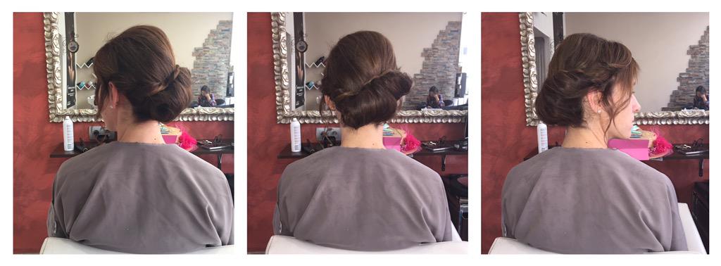 Boheme_'s tweet photo. En la tanda de looks bodiles empezamos con @Crisy1106 con recogido bajo de rulo, ideal para sombrero canotier http://t.co/82JERvkiB0