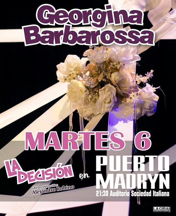Canal12web's tweet photo. #Madryn @geobarbarossa se presentará hoy, a las 21.30, con su obra de teatro @ladecisionok en el Cine Auditorium. http://t.co/SrzSSOhWt0