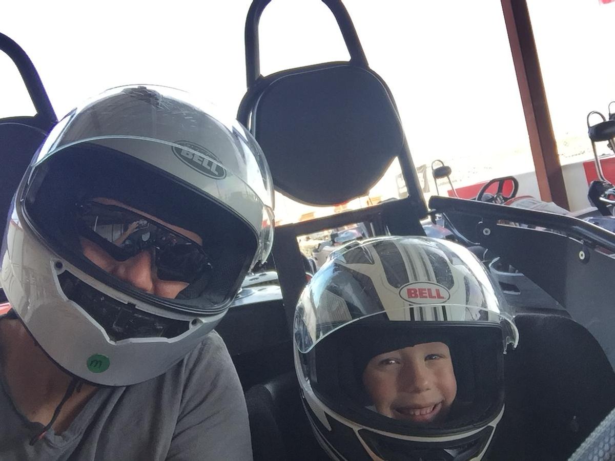 pstickney's tweet photo. Absolute blast cart racing this past weekend with my little guy. Jax has no fear of speed. #allsmiles #gofasterdad http://t.co/eB6tayeAvY