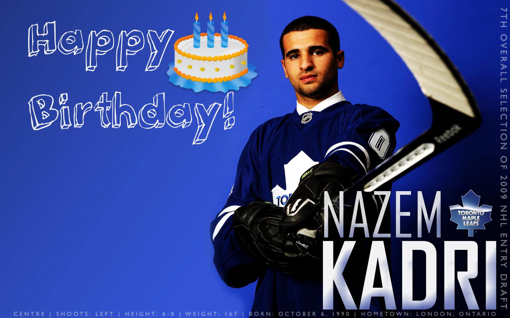 Let\s all take a moment to wish Nazem Kadri a happy birthday today! From Maple Leafs Fanatics, Happy Birthday Nazem! 