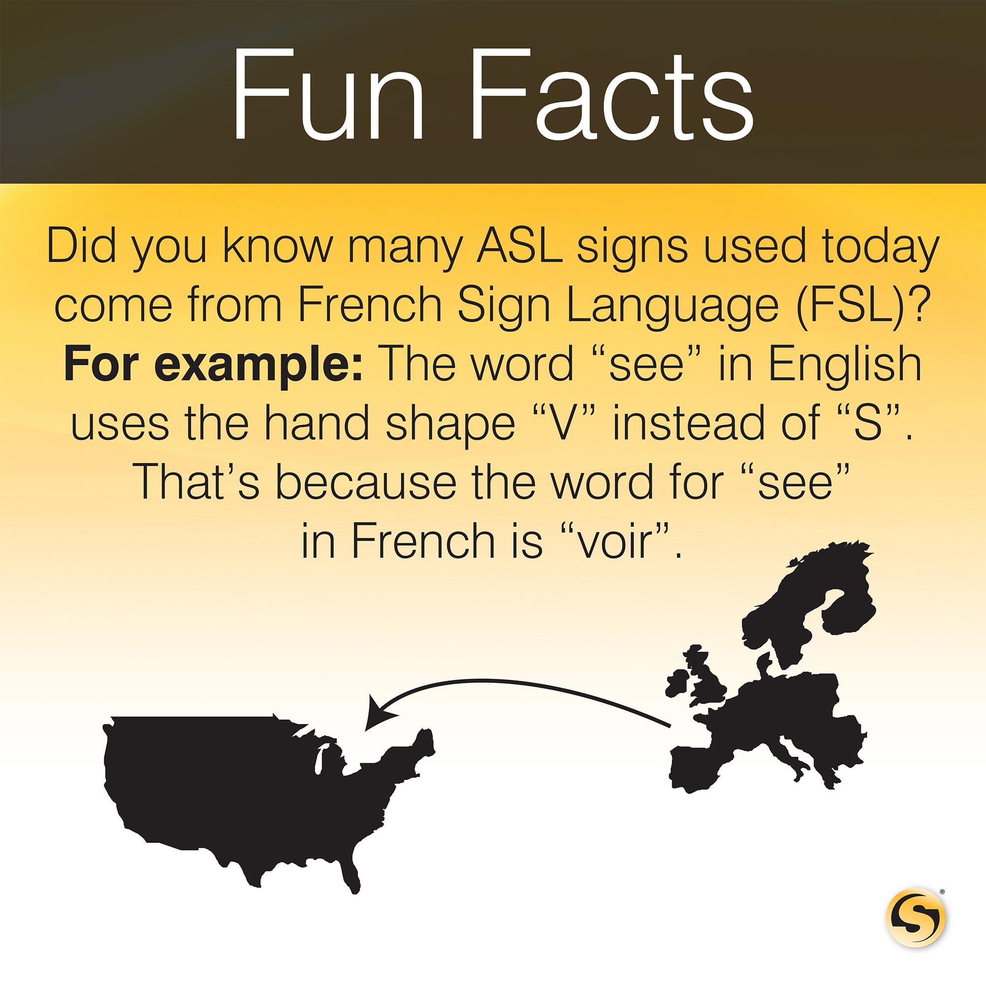 Sorenson Fun Fact Did You Know That Many Asl Signs Today Come From French Sign Language Fsl Http T Co Psycxswwcj