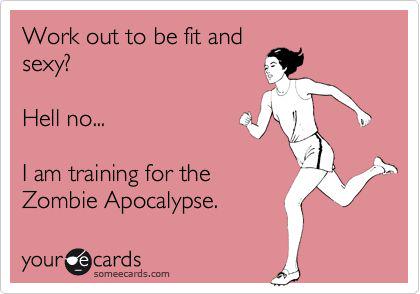 EscapeZombies's tweet image. Are you training?  We've got a free cardio workout to get you ready for the Zombie Apocalypse.