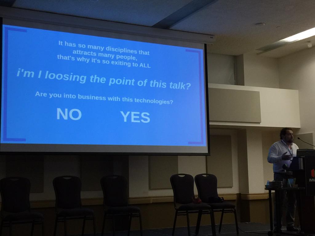 ImmersiONVRelia's tweet photo. #Immersed2015 Are you in the #VR business? #InMediaStudio http://t.co/ak9AmNISGh
