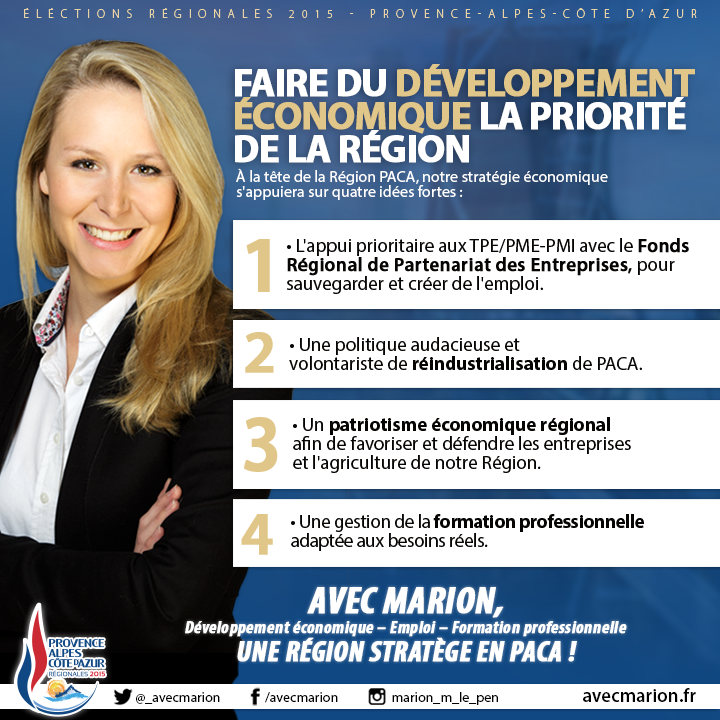 Régionales : Le projet économique de Marion Maréchal-Le Pen CQp_sv6WwAAKoRq