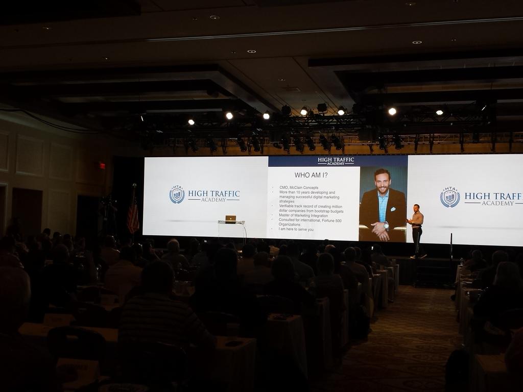 HTALLC's tweet photo. #HTASummit2015 attendees welcome the #PPCMaster Joshua Roache to the stage. http://t.co/5WjpAc0BQn