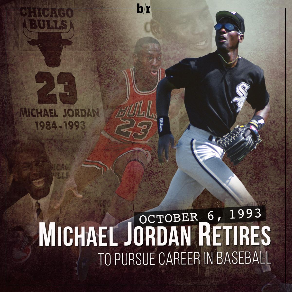 Bleacher Report on X: 22 years ago today, Michael Jordan retired from the  NBA to pursue a career in baseball  / X