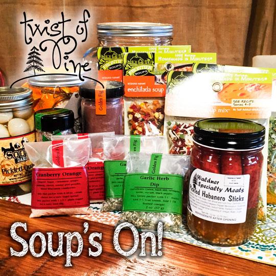TwistofPine's tweet photo. #Soup'sOn #TastyTuesday #TWISTOFPINE Stop in 109 Capitol Street #Yankton #GoldenFig #DimockCheese #FrontierSoups http://t.co/HDjj0Eyc7k