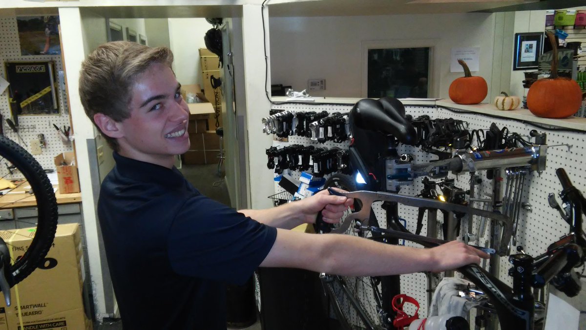 @evan_ryder_565 Wielding the carbon fiber correction tool. Another fun day in the shop.