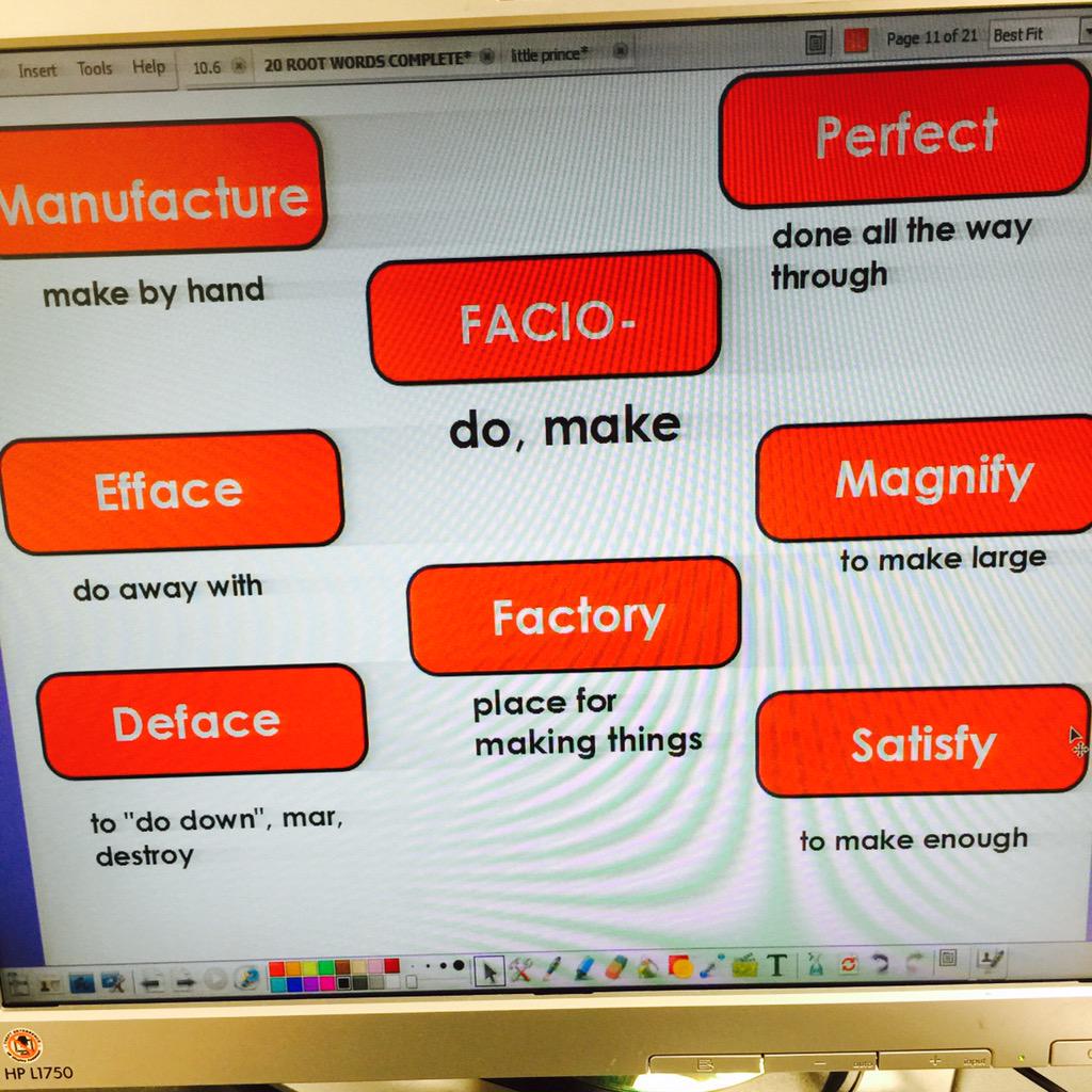 mspinedabhs's tweet photo. FACIO- Root Words! Quiz on Monday (: http://t.co/ETn2tnBMzn