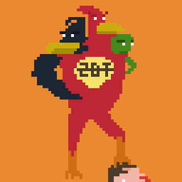 Jeuiop's tweet photo. 2BIRDTURTLE!! (yeah, two-bird-turtle) for today's #multiheadedbeast @Pixel_Dailies. #pixel_dailies  #pixelart http://t.co/02Cq0fgcMc