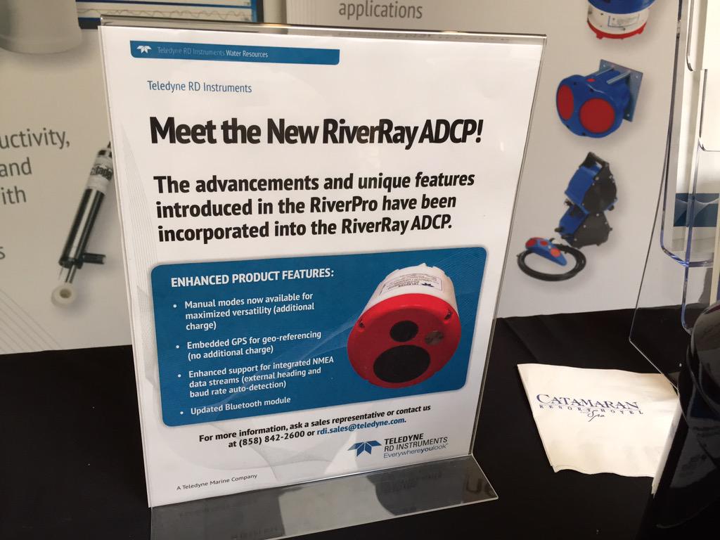 TeledyneRDI's tweet photo. Meet the new #RiverRay #ADCP! If you're at #TMTW2015, talk to one of our experts. If you missed it, give us a call! http://t.co/rNQxQc8CaO