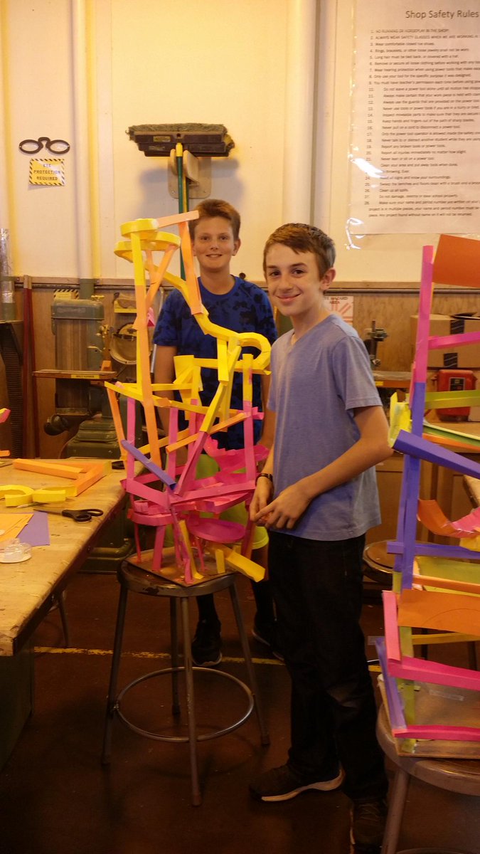 TechSequoia's tweet image. Huge progess on paper roller coasters. Everyone is doing well. Competition is Thursday during 6th period