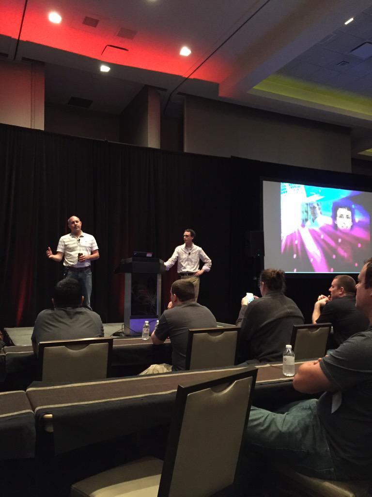 MylesAMZ's tweet photo. Listening to @JamieDonSilva and @13Tiver on Customer as Co-creator. They are a lively duo. #techcon2015 #PCTY http://t.co/jC8Qb47krm