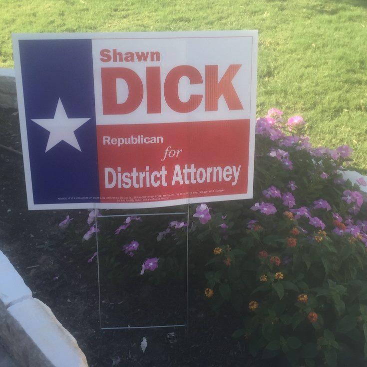 ShawnDickForDA's tweet photo. Yard signs will be available soon!
#ShawnDick2016 http://t.co/cvyLHMINJ7