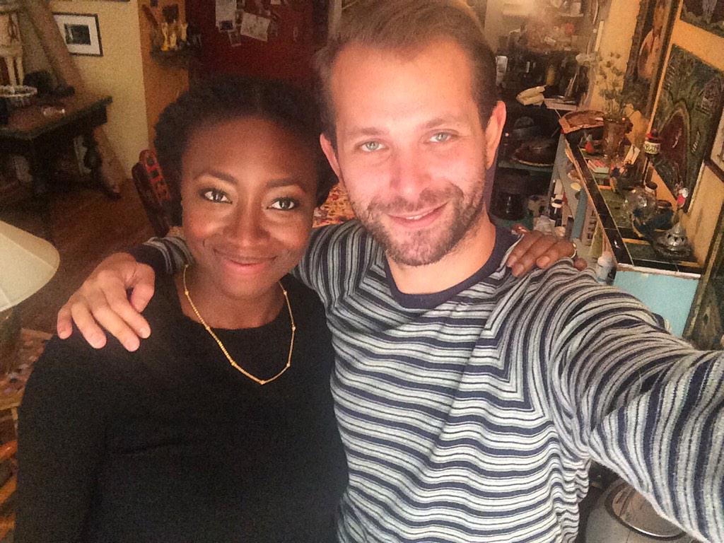 With real life penpal and talented writer/ artist friend@RoyalYoung in his LES childhood home full to the brim with❤️