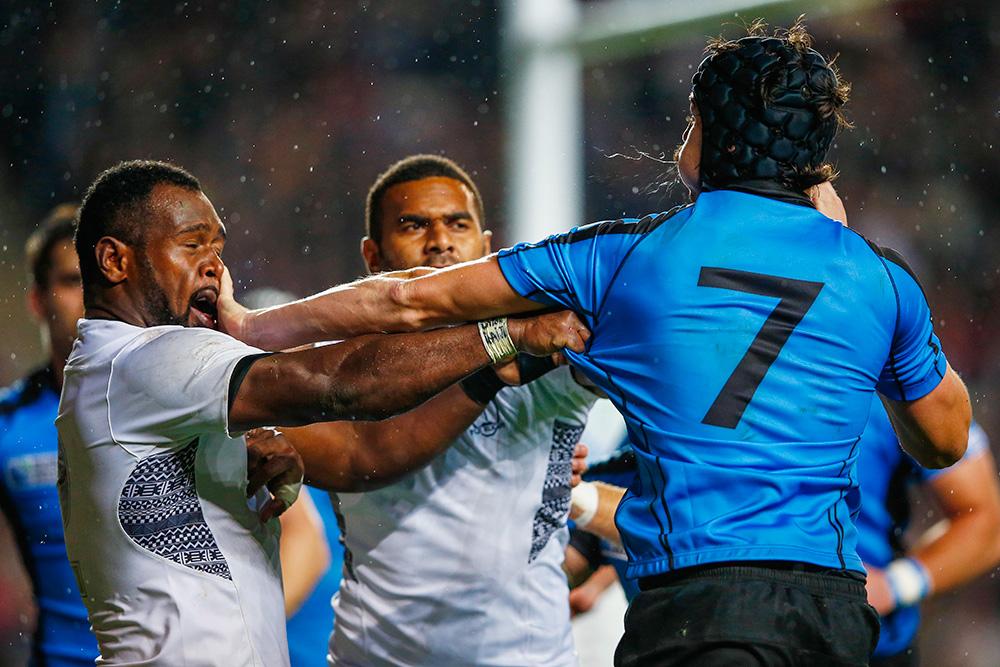 sportsphotos's tweet photo. Fiji's Lepani Botia &amp; Uruguay's Matias Beer #RugbyWorldCup
@GettySport
WEEK'S BEST PIX: http://t.co/sf9cTRXRy4 http://t.co/Y0lqaYKOOf
