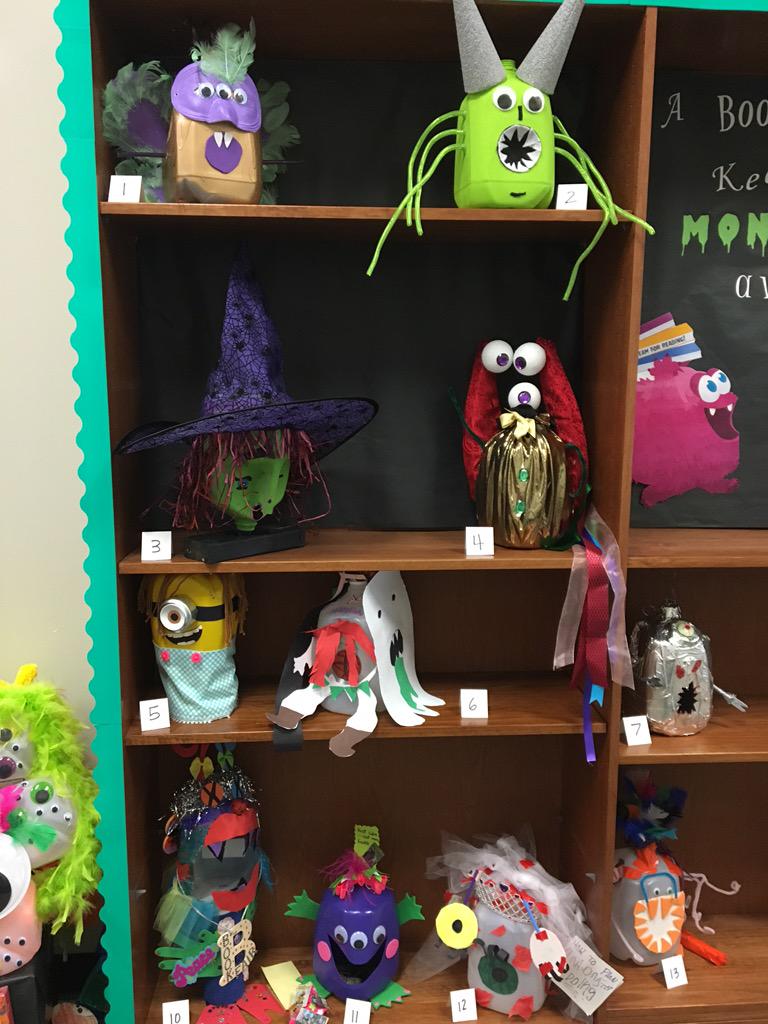 LeanderISD_Lib's tweet photo. Fun time judging the monster contest! @Scholastic #GettoPHE #leanderisdlib #mybookfair http://t.co/8w93uwdp0k