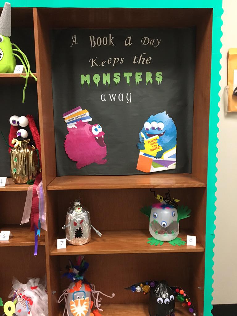 LeanderISD_Lib's tweet photo. Fun time judging the monster contest! @Scholastic #GettoPHE #leanderisdlib #mybookfair http://t.co/8w93uwdp0k