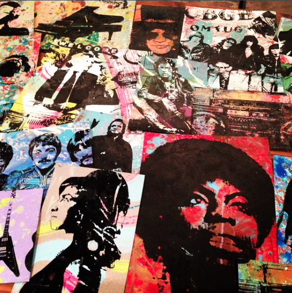 We've got loads of incredible paintings from @BOBBYHILL_ART for our walls &amp; some available for purchase #art #legends