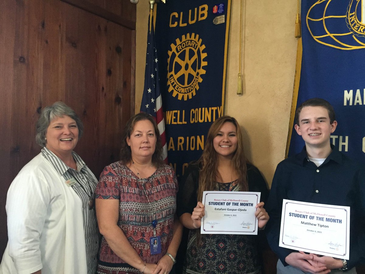 These Health Science students presented and were honored at Rotary Club of McDowell County today! #CTE