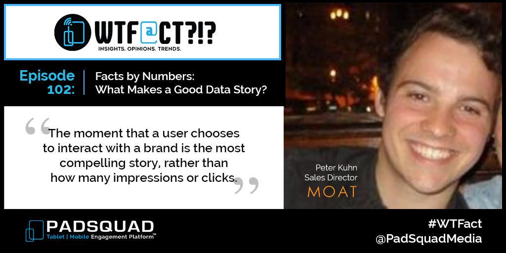 PadSquadMedia's tweet photo. Don't miss #WTFact Episode 102: "Facts By Numbers" w/@peterkuhn of @moat : http://t.co/KwUPAGR1lq #mobile #data http://t.co/8VffsHA5c6
