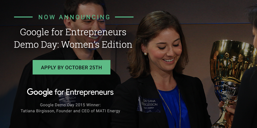 GoogleStartups's tweet image. Announcing #GoogleDemoDay, featuring top women-led startups from around the world. Apply now: gfedemoday.com