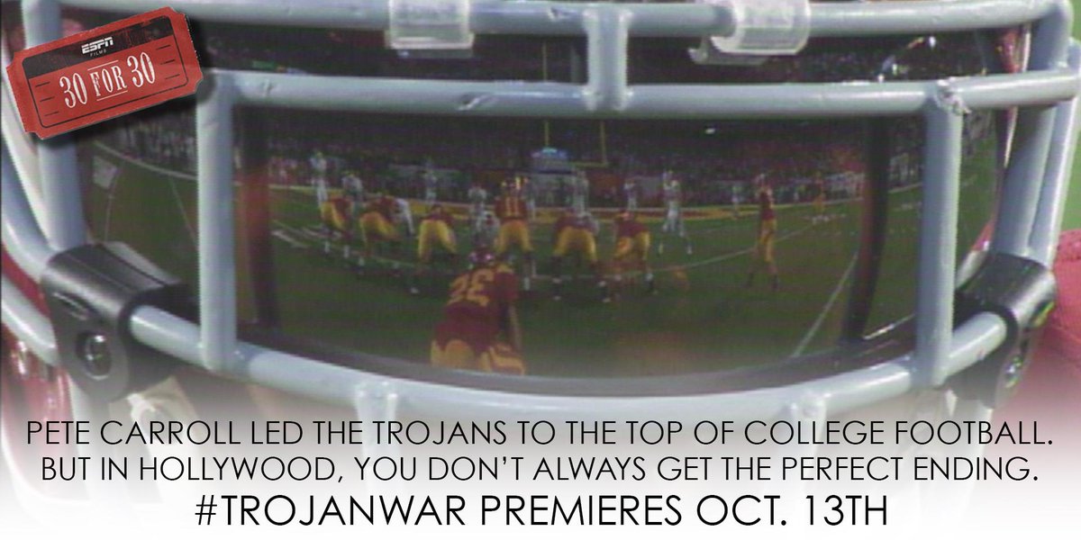 Here's what to expect from #TrojanWar, airing Oct. 13th on <a href="/espn/">ESPN</a>. es.pn/1FVbXPB