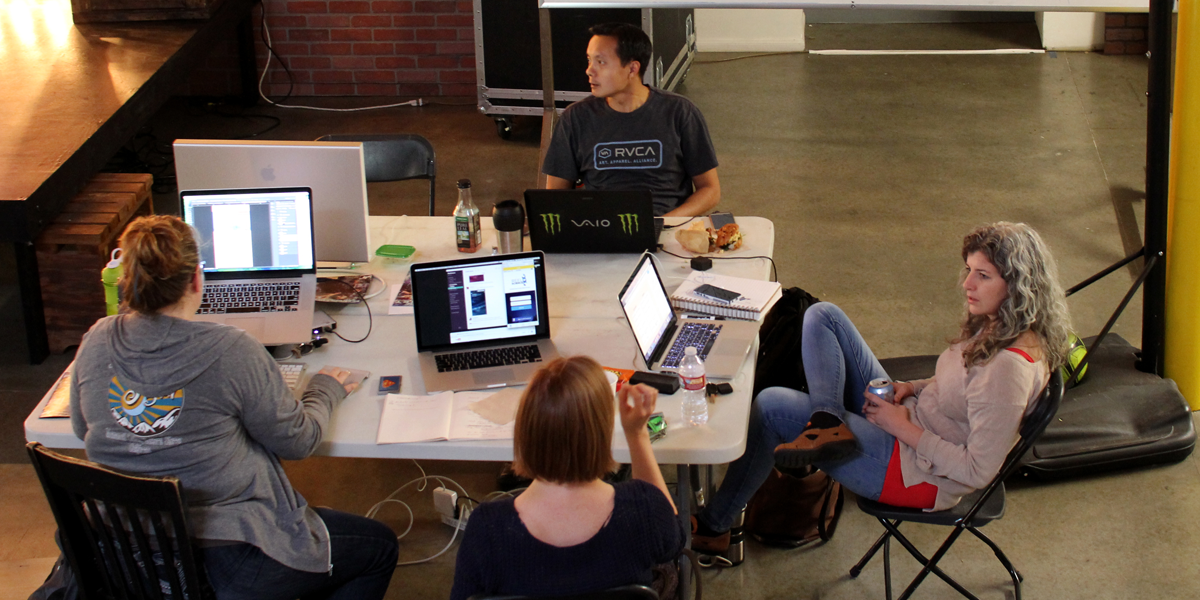 POVdocs's tweet photo. Four teams of hackers re-imagined storytelling at #povhackathon. Explore the projects here: http://t.co/3HuMl21ojb http://t.co/iSGC7NTXO4