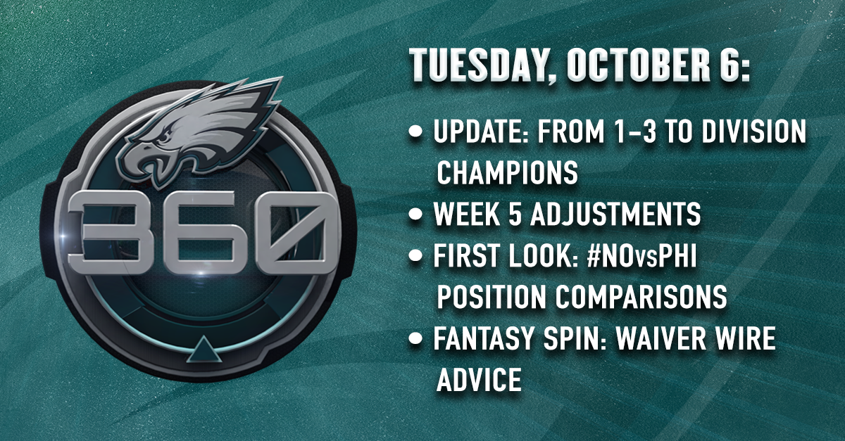 Eagles's tweet photo. #np on #Eagles app and [http://t.co/TmGmB135E2]: #Eagles360 offers a history lesson that begins in 2013's Week 5 http://t.co/eIMIq03sA5