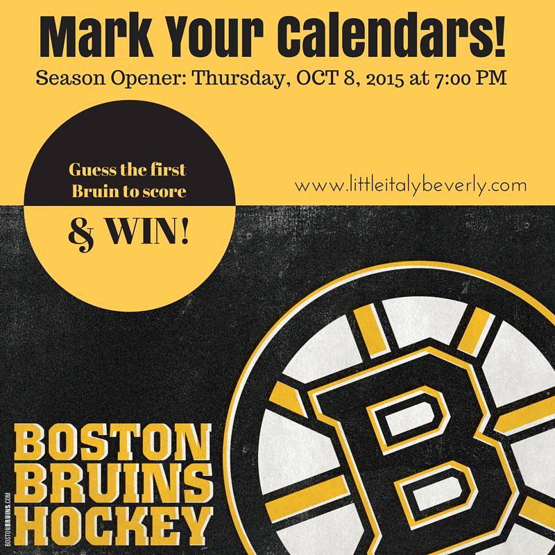 LittleItalyMA's tweet photo. We love challenges @LittleItalyMA Guess 1st @NHLBruins player to SCORE &amp; WIN! See details: https://t.co/3ypUUsp7fX http://t.co/bhlI5x0FZK