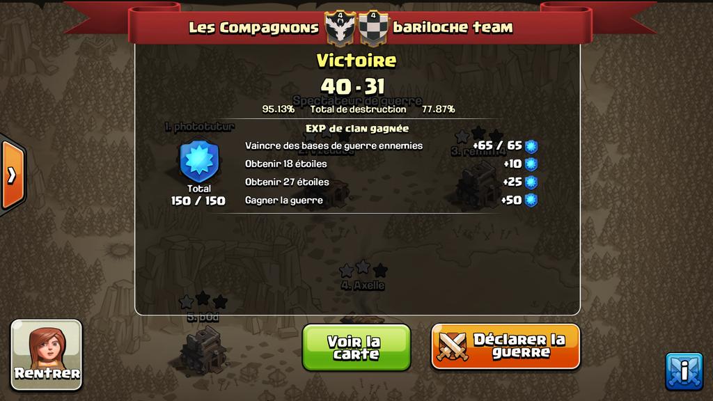 Compagnons_CoC's tweet image. Yeah! Encore une! Avec un très bon taux de destruction! Bravo l'équipe!
#ClashOfClans #guerresdeclans