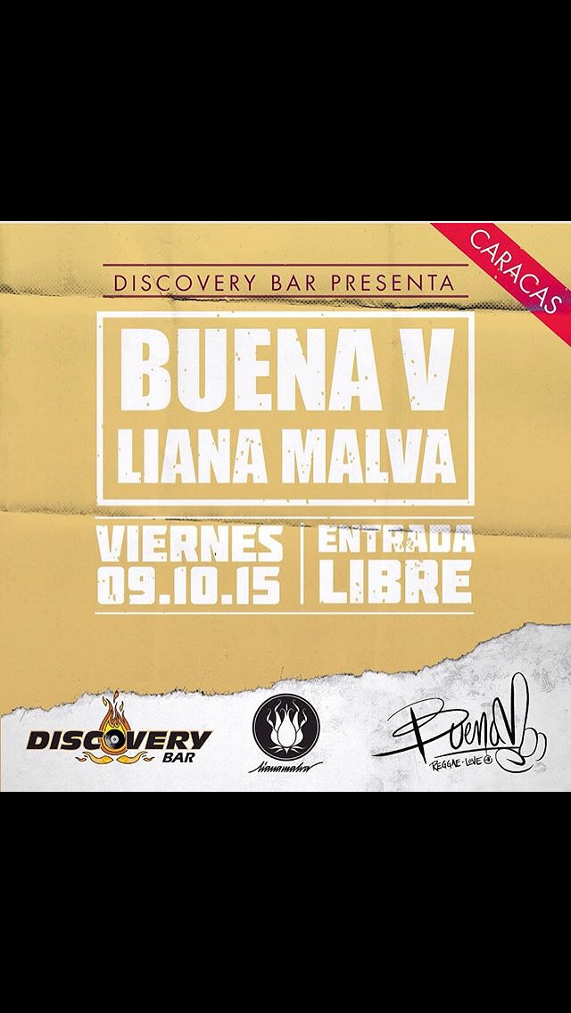 DISCOVERYBAR's tweet photo. Viernes 09/10 ShowDe @BuenavOficial + @LianaMalva en @DISCOVERYBAR @Dj_mitchell_on #EntradaLibre http://t.co/EafH7R28oq
