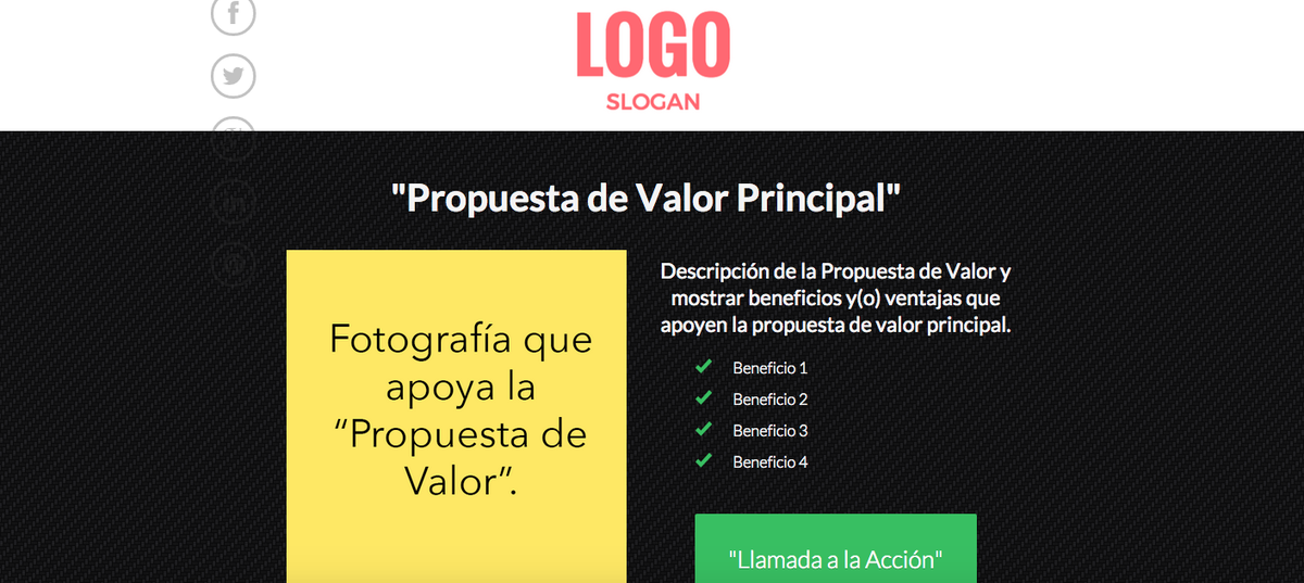 Principales elementos de una Landing Page. 
Te incluimos un ejemplo.
posicionuno.com/ejemplo-y-temp…
#MarketingDigital