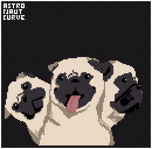 astronautcurve's tweet photo. Behold the fiercest #multiheadedbeast of them all! 
The triple pug. 

@Pixel_Dailies #pixel_dailies #pixelart http://t.co/f0xk7m2mZt