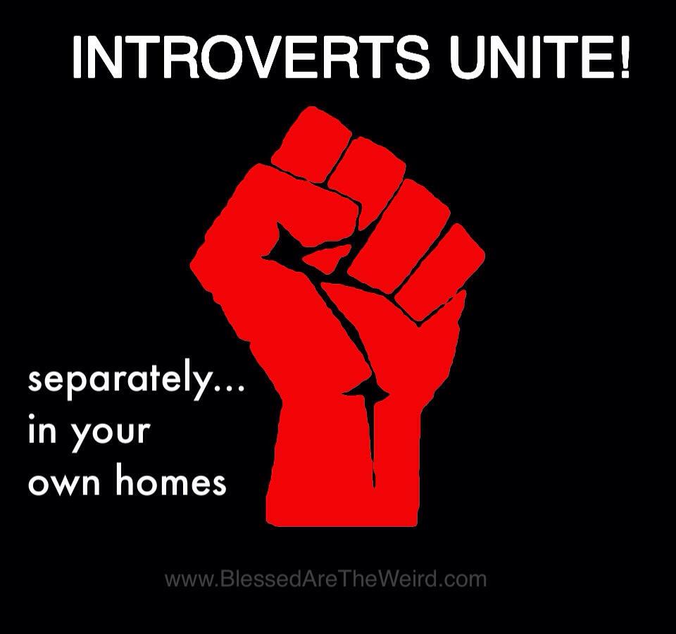 freespiritlass's tweet image. The revolution has begun....separately, in the safety &amp;amp; comfort of our own homes. #outgoingintrovert #me #fistpump
