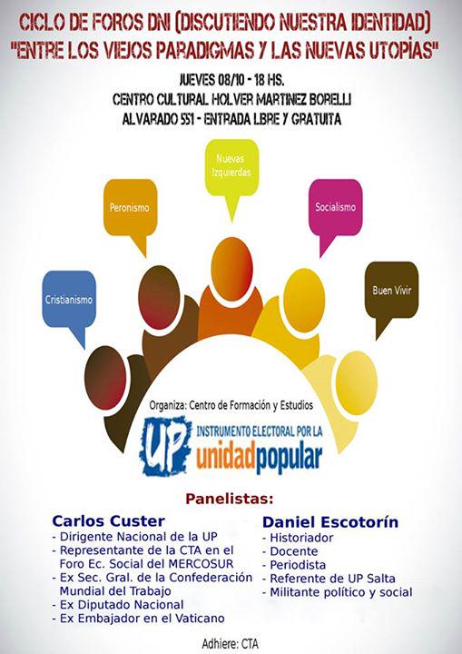 SaltaUP's tweet photo. Carlos Custer y Daniel Escotorín. Panelistas del II Foro DNI (Discutiendo Nuestra Identidad). Jueves 08/10 - 18:00hs. http://t.co/mC9bZevZvr