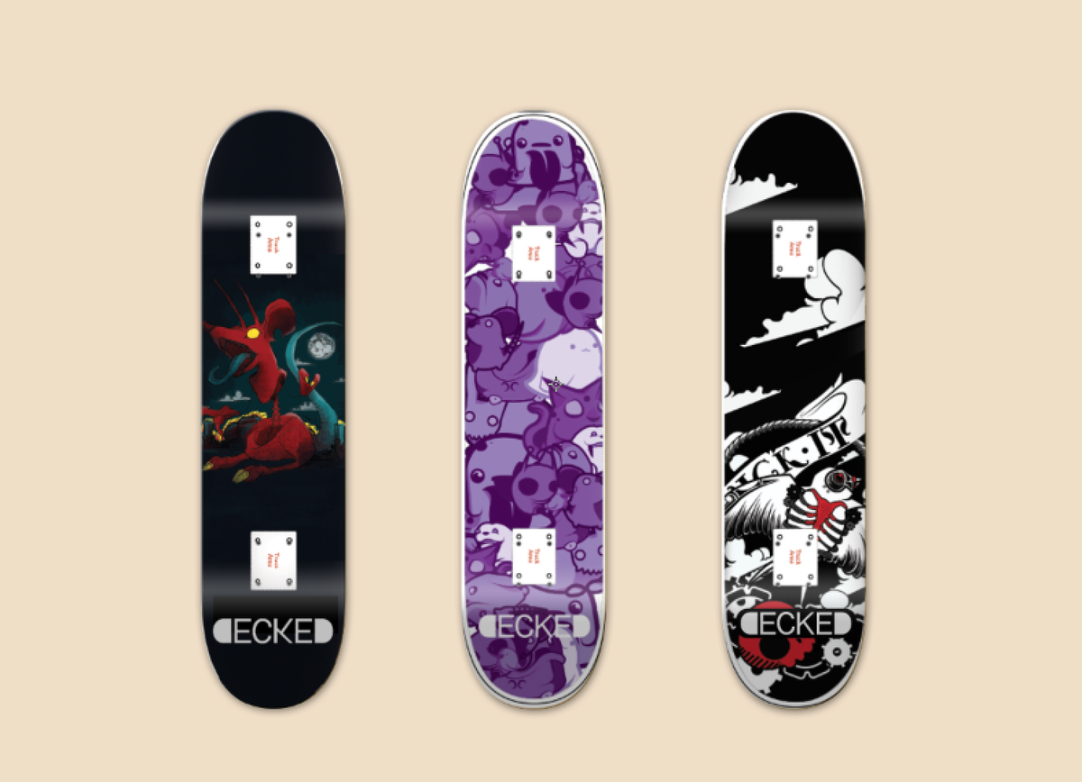 KaylaWalkinshaw's tweet photo. Check it out! A skateboard company I designed for course work! #decked #skatetheworld #skateboard #design #deckdesign http://t.co/JHBk6wmFzS