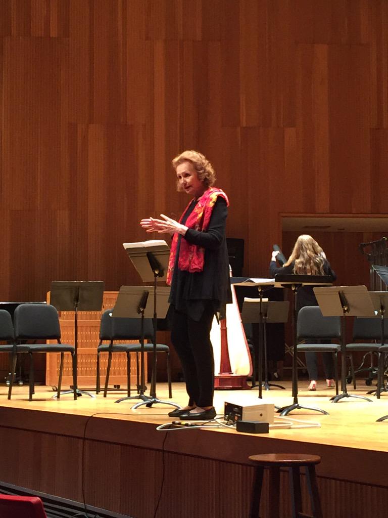 danbassin's tweet photo. Master composer Kaija Saariaho introduces the finale to her portrait concert @EnsembleSignal #Finnfest2015 #UBMusic http://t.co/ZYoTXdoHYM