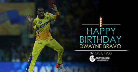 Happy Birthday Dwayne Bravo. He turns 32 today....  