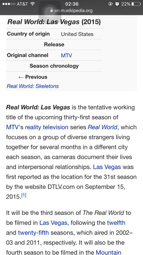 brndnrod310's tweet photo. ANOTHER Vegas season 😒 come on @RealWorldMTV http://t.co/zedGWYsvee