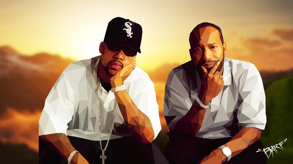 Made this today. Digital illustration of UGK. RT this for me!