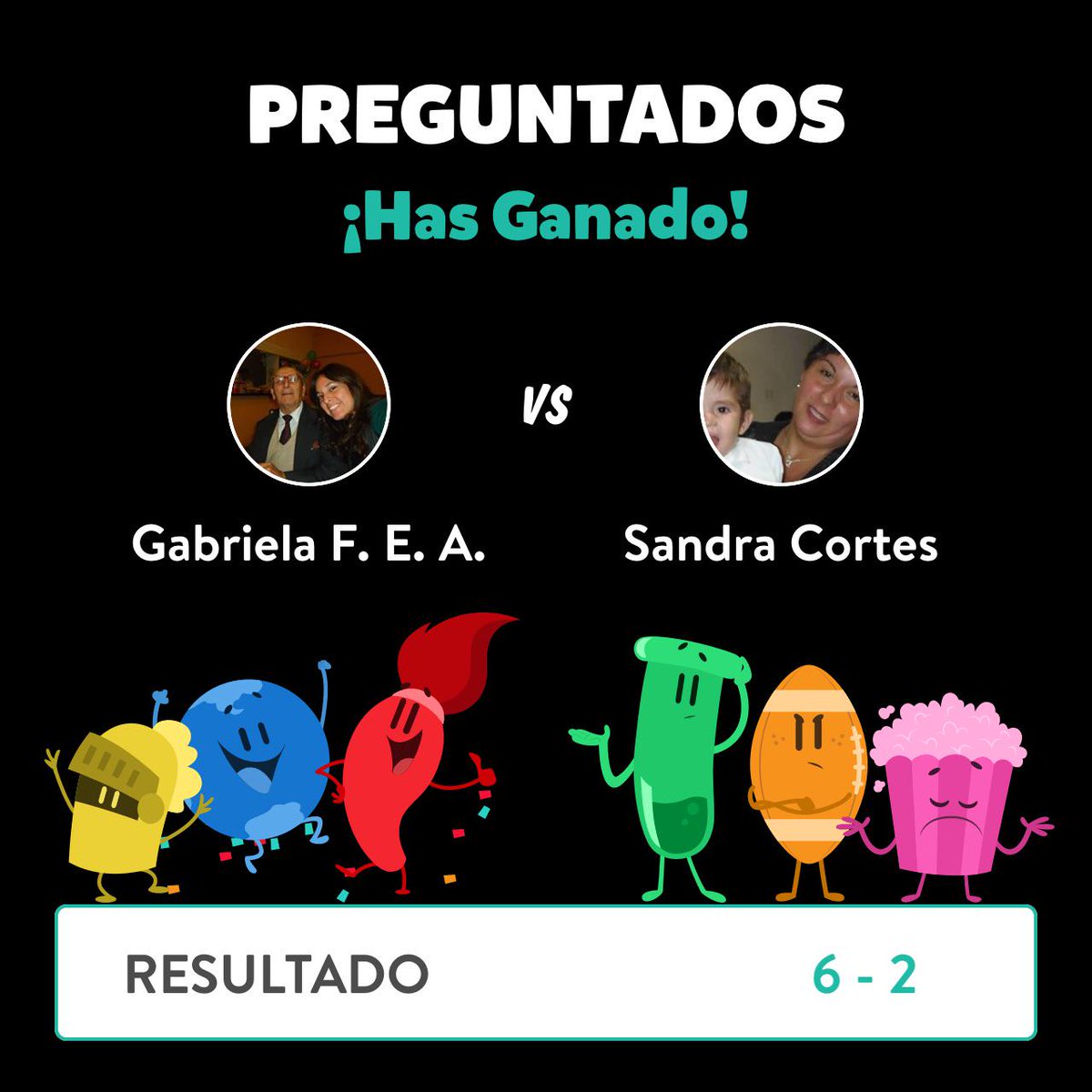 gabiemanuel's tweet photo. ¡Gabriela Fredes Emanuel Alaniz ganó una partida contra Sandra Cortes en Preguntados! http://t.co/yOR2pjvqSL http://t.co/vKinkZym6V