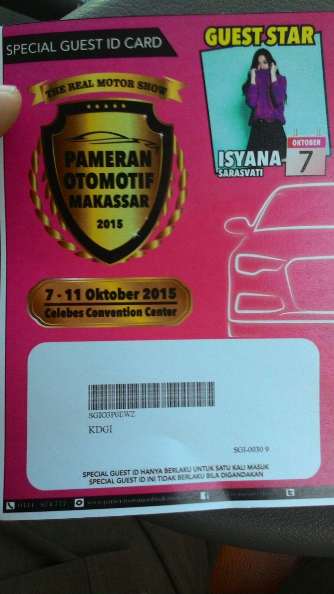 KDGI_Sulsel's tweet photo. kami siap ke @PameranOtoMks 2015 bgm dengan anda ?? ayo ramaikan banyak kejutan di sana.. ada @isyanasarasvati loh.. http://t.co/PPcvGXwbKg