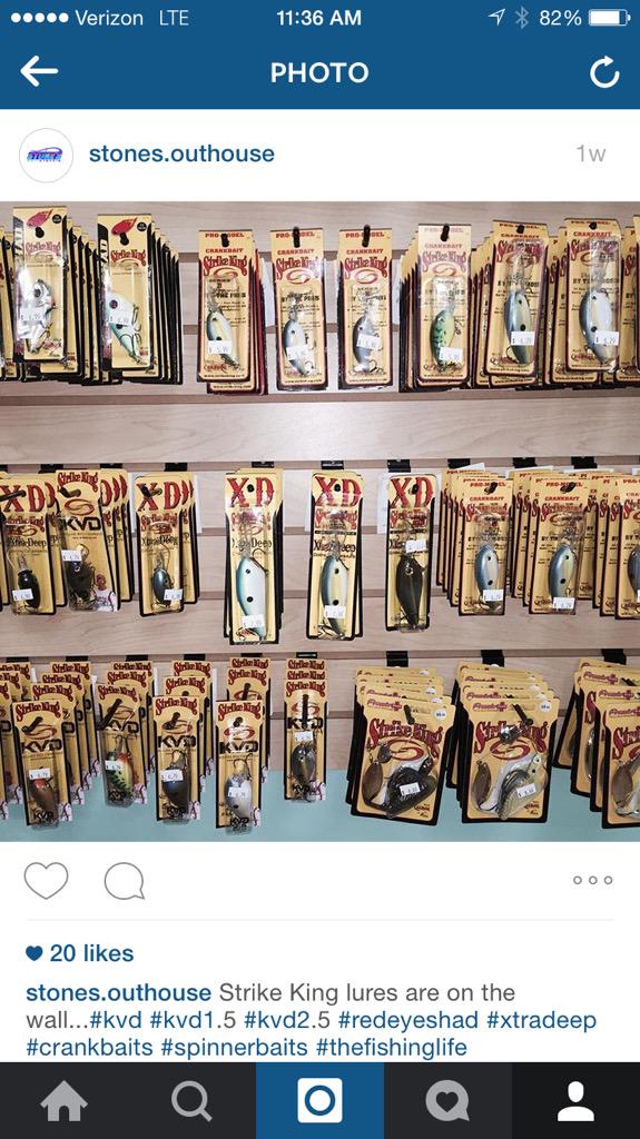 stonesouthouse's tweet photo. Need some Strike King? #strikekingbaits #crankbaits #kvd #bassfishing #bass #newcolors #stonesouthouse http://t.co/kDghEn8uns