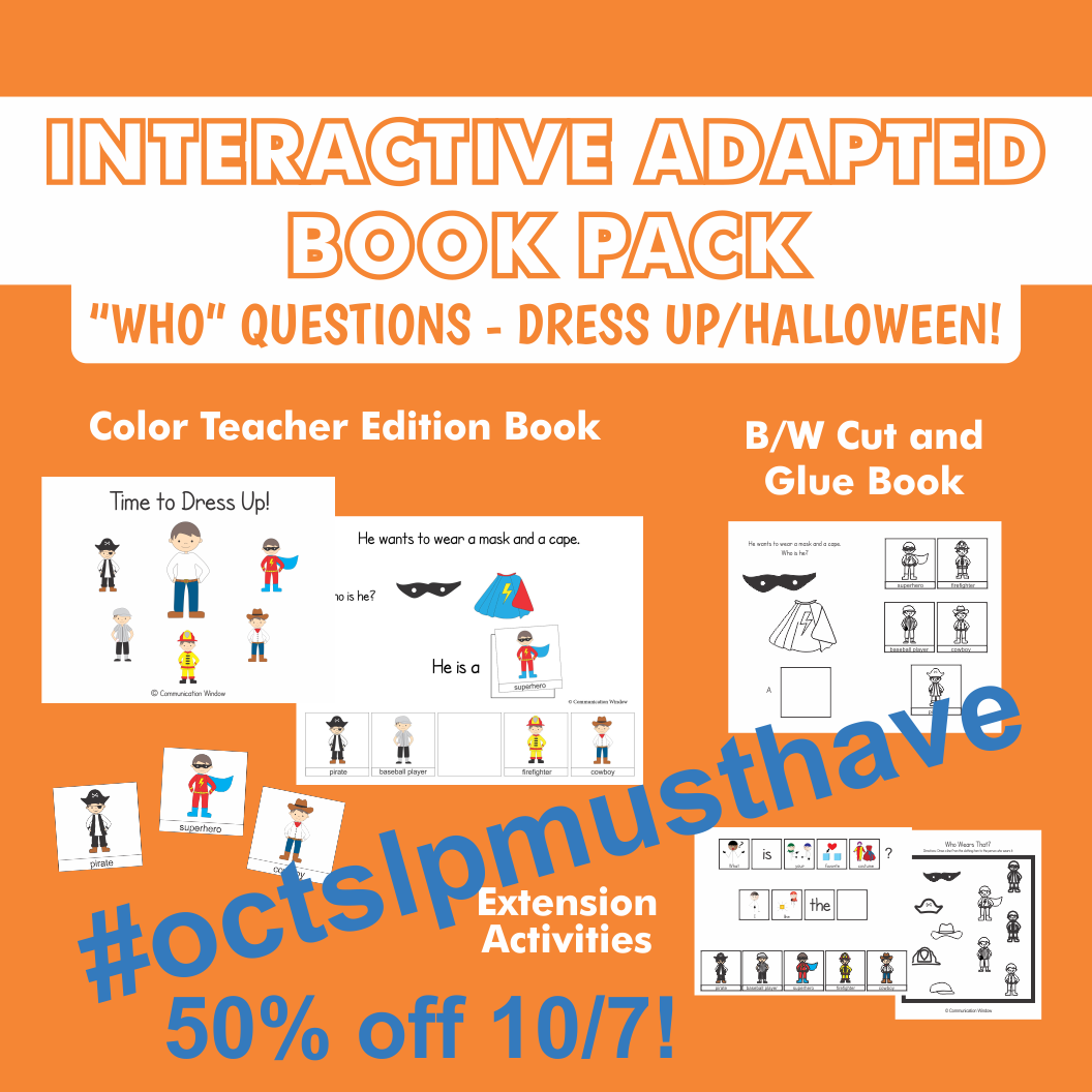 CommWindow's tweet photo. Wed 10/7! #octslpmusthave is here! 50% Off Who Questions - Interactive Book Pack - Dress Up! https://t.co/6mfqTLhJKA http://t.co/y02fNlz6Mt