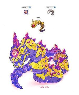 ポケモン面白情報bot 海外では合成ポケモンのイラストが大流行 Tumblrで活躍するアーティストたちの間で流行している スターミー イワーク T Co Nt7zrix2u7