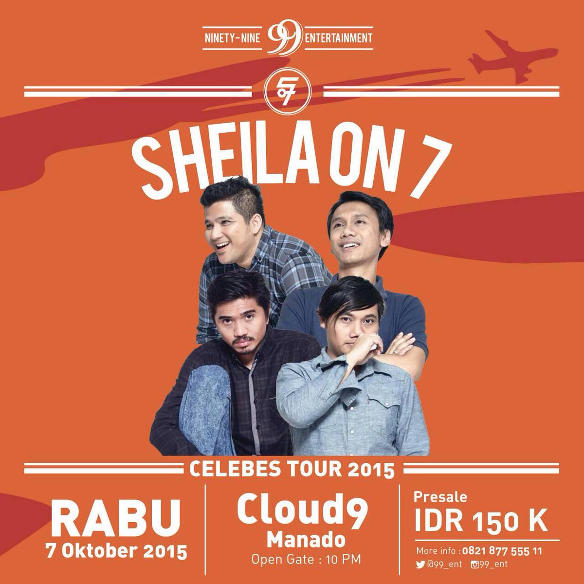 HARI INI MANADO!! Tiket masih tersedia.. Htm IDR 190K..  #SO7CelebesTour