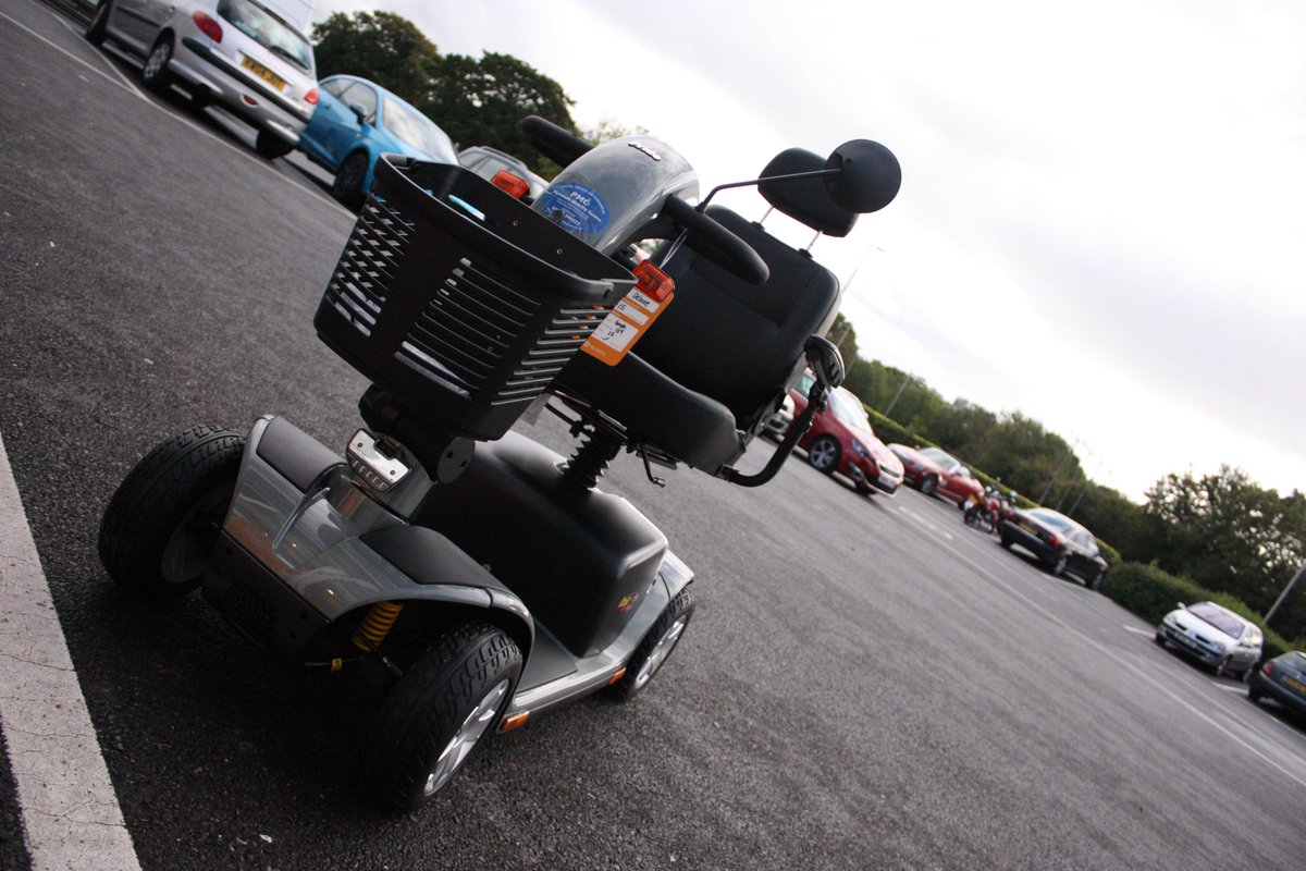 The <a href="/pridemobilityuk/">Pride Mobility</a> Colt Deluxe is back in stock. 
Max Speed- 4mph
Max carrying Capacity- 28st
Max range- 20 Miles